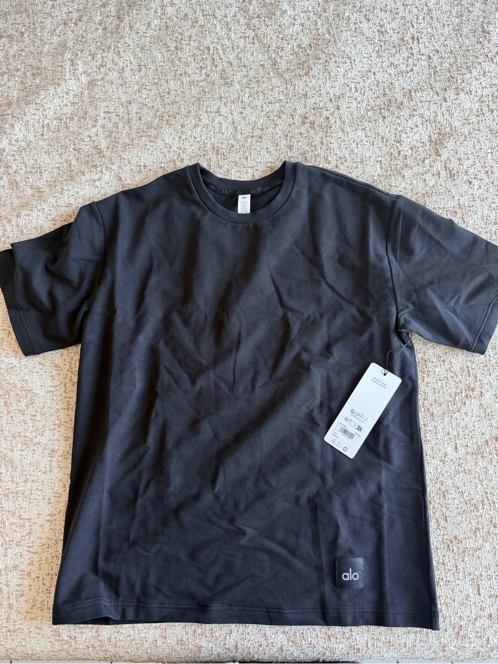 Alo Men's Black Double Take Short Sleeve T-Shirt